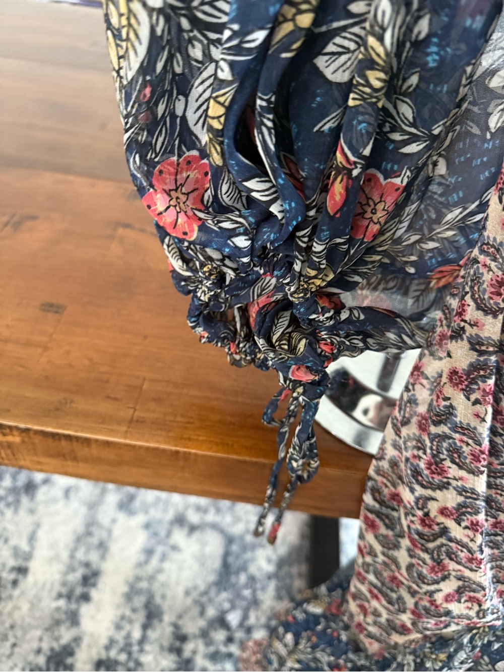 Free People Estelle Chiffon Maxi Dress XS Boho Floral Cottagecore - Picture 7 of 9